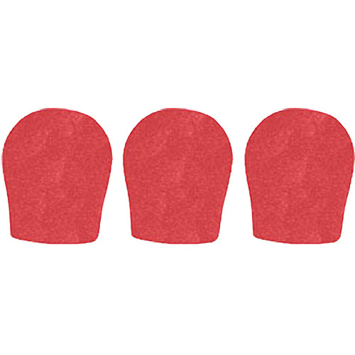 WindTech 300 Series Windscreens for 1-3/8" Diameter Microphones (3 Pack, Red)