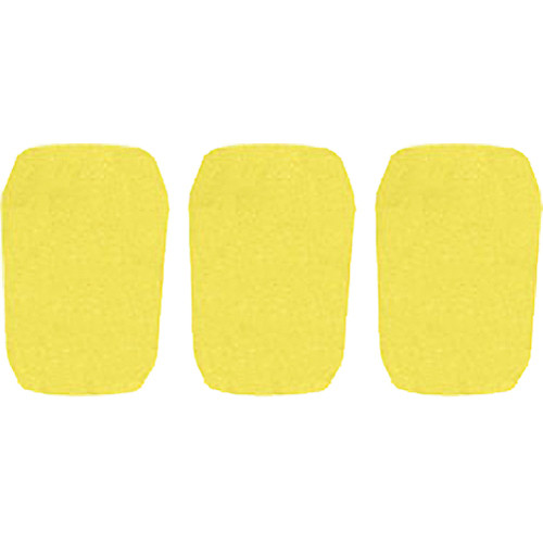 WindTech 5700 Series Windscreens for 1" Diameter Microphones (3 Pack, Yellow)