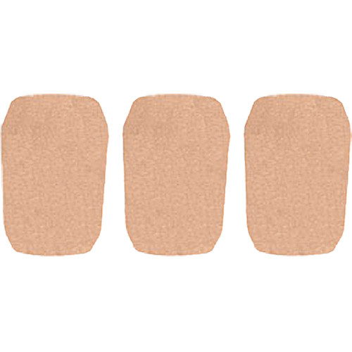 WindTech 5700 Series Windscreens for 1" Diameter Microphones (3 Pack, Tan)
