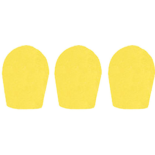 WindTech 600 Series Windscreens for 1" Diameter Microphones (3 Pack, Yellow)