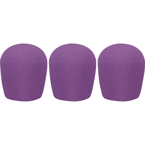 WindTech 900 Series Windscreens for 1-5/8" Diameter Microphones (3 Pack, Purple)