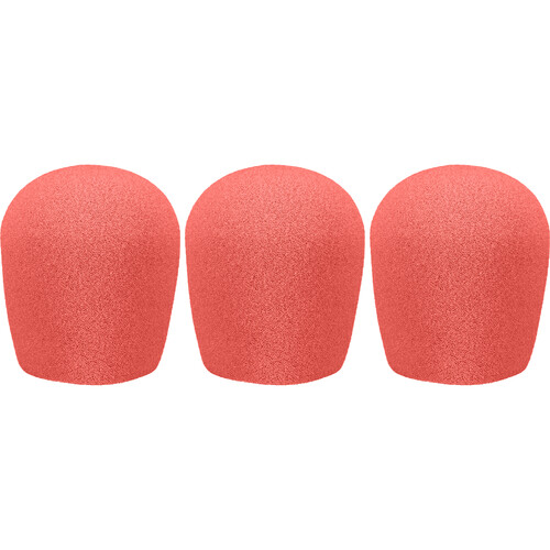 WindTech 900 Series Windscreens for 1-5/8" Diameter Microphones (3 Pack, Tangerine)