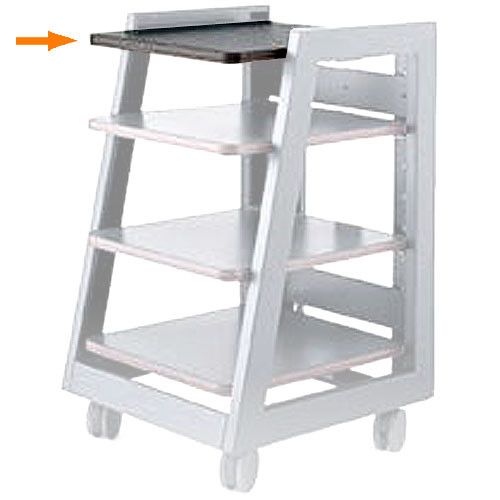 Winsted 42581 Granite Stationary Shelf w/Contour Edging (Black)