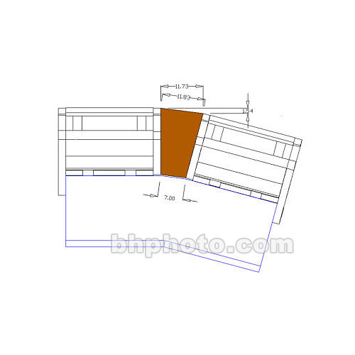 Winsted 51180 Prestige Series 15°  Corner Convex Console