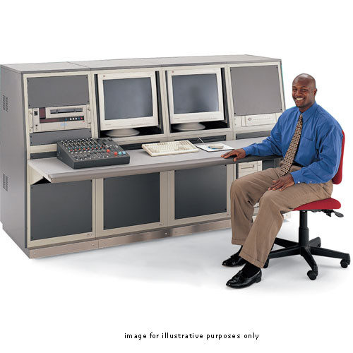 Winsted J8160 Four-Bay Slope Console with Two Racks (System/85 Series)