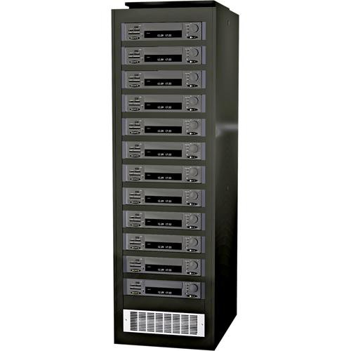 Winsted V9021 Pro Series II DVRack - 45RU DVR Rack with Filtered Fan (Locking Side Panels)