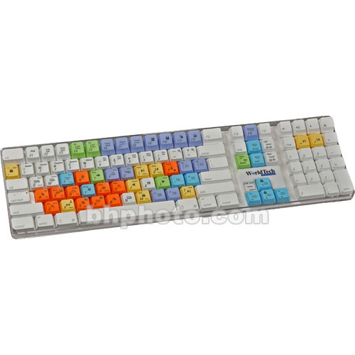 WorldTech Final Cut Pro HD Application Keyboard with Color Keys - Mac