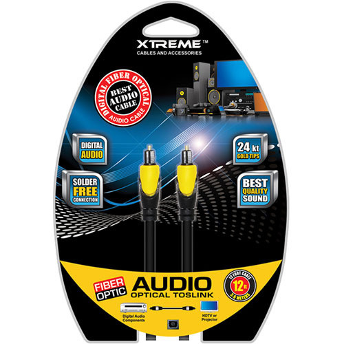 Xtreme Cables Audio Optical Toslink Cable - 12'
