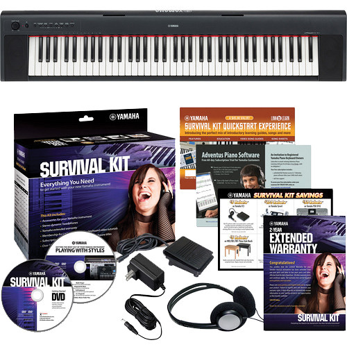 Yamaha NP31 Piaggero 76-Key Piano-Style Keyboard Basics Kit