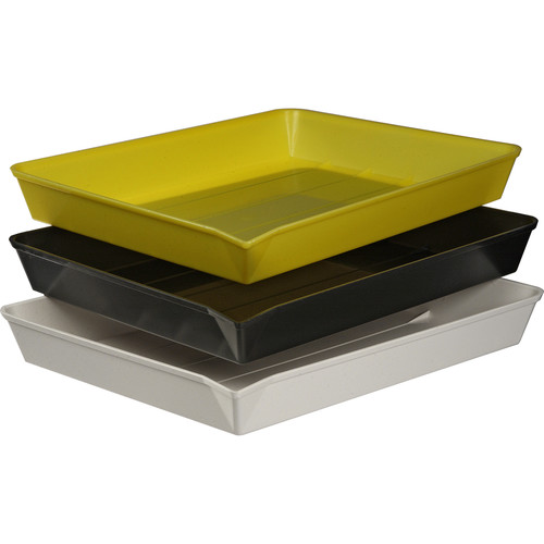 Yankee Plastic Ribbed Developing Tray 11x14" - Set of 3