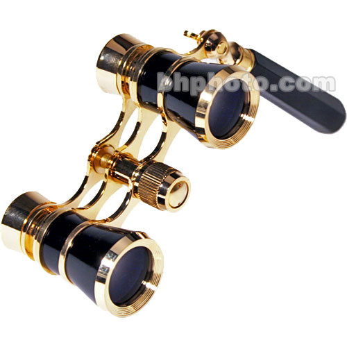 Zhumell 3x25 Opera Glasses with handle - Onyx