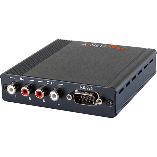 A-Neuvideo Analog Stereo Audio & RS-232 over Cat5e/6/7 Extender Receiver (985')