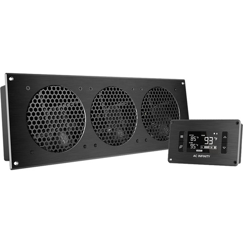 AC Infinity AIRPLATE T9 A/V Cabinet Triple-Fan Cooling System