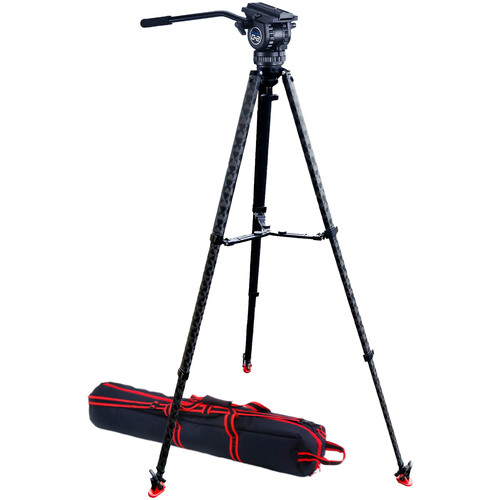 Acebil CS28 Polypod 7500 Carbon Tripod with CH2 Head, Case & Mid-Level Spreader Kit