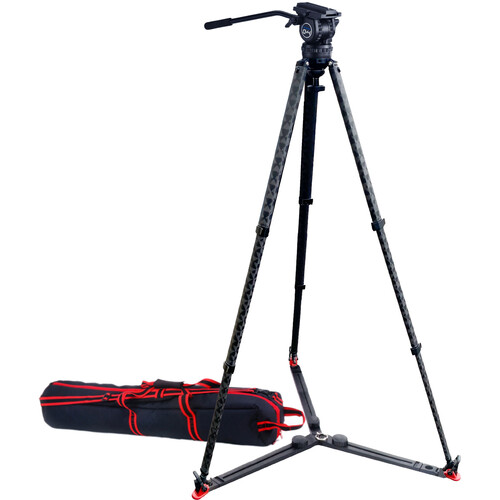 Acebil CS48 Polypod 7500 Carbon Tripod with CH4 Head, Case & Ground Spreader Kit