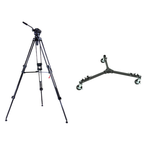 Acebil I-605DX Prosumer Video Tripod Kit with D1 Dolly