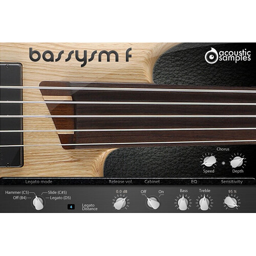 acousticsamples Bassysm-F Fretless Bass Virtual Instrument Software (Download)