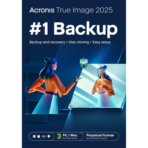 Acronis True Image 2025 (3 Windows or Mac License, Download)