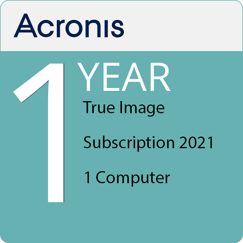 Acronis True Image Subscription 2021 - 1 Computer- 1 Year Subscription