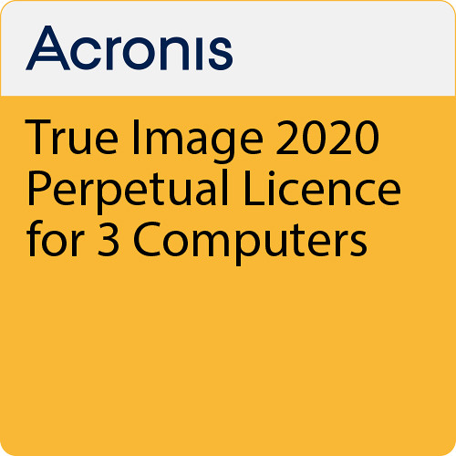 Acronis True Image 2020 Standard Edition (3 Computers, Perpetual, Download)