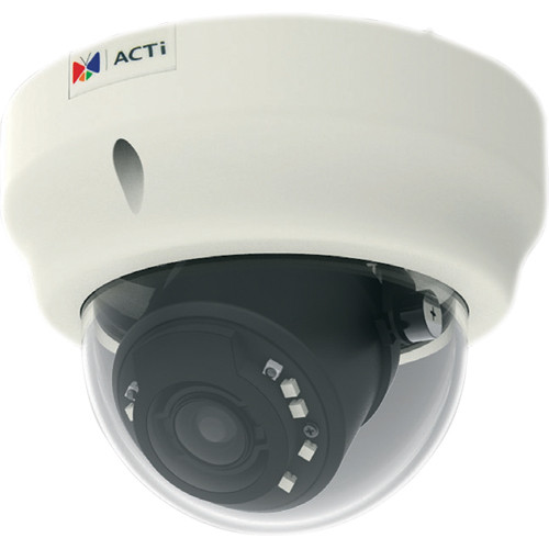 ACTi B64 1.3 Mp Basic WDR Day & Night Indoor IR Dome PoE Camera with 3x Zoom Lens