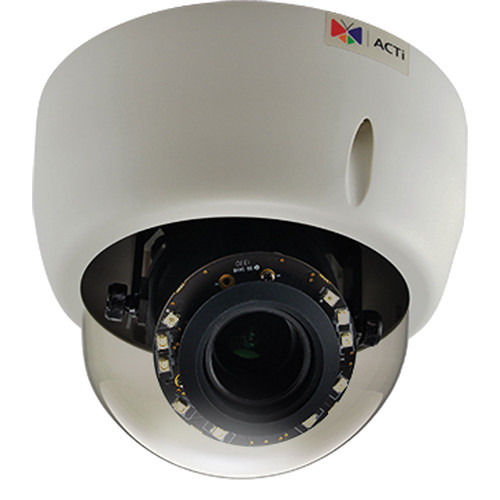 ACTi E620 2MP Day/Night Vandal-Resistant Indoor PTZ IP Dome Camera with Adaptive IR, SLLS, & 3.1 to 13mm Lens
