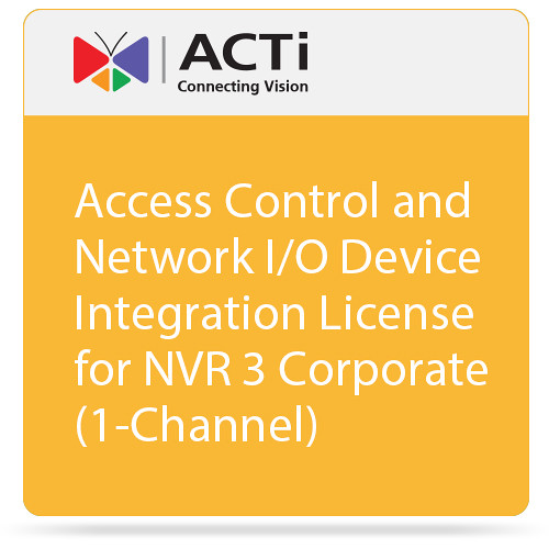 ACTi Access Control and Network I/O Device Integration License for NVR 3 Corporate (1-Channel)