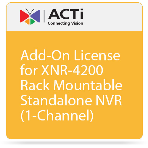 ACTi Add-On License for XNR-4200 Rack Mountable Standalone NVR (1-Channel)