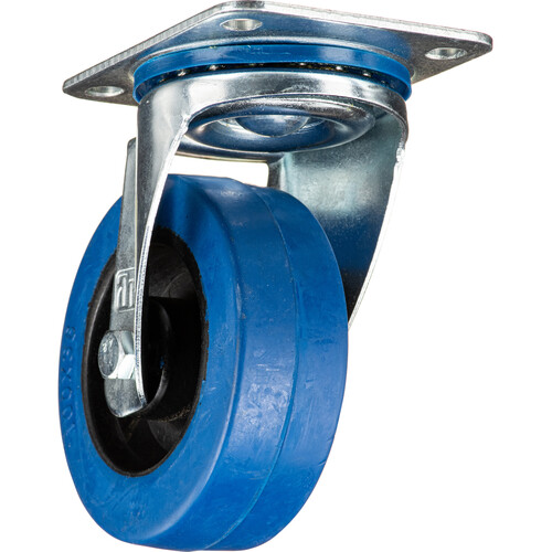 Adam Hall Swivel Castor with Blue Wheel (4")