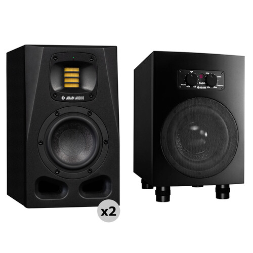 Adam Professional Audio A4V 130W Active 4" Studio Monitors with 8" Subwoofer Studio Kit