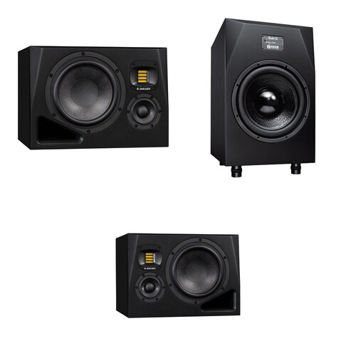 Adam Professional Audio A8H 340W 8" Active 3-Way Midfield Studio Monitor Kit with Sub12 Subwoofer (Pair)
