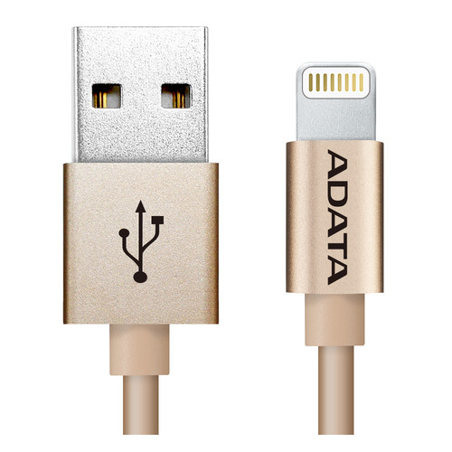 ADATA Technology 3' Apple-MFi Sync & Charge Lightning Cable (Aluminum, Golden)