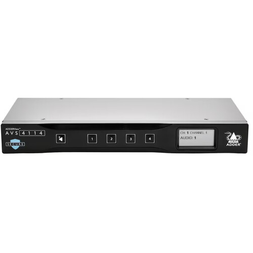 Adder ADDERView Secure 4-Port DisplayPort/HDMI Single-Head Switch