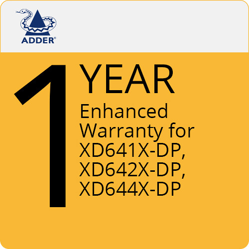 Adder Enhanced Warranty for ADDERLink XD641 & XD642 KVM Extender (1-Year)