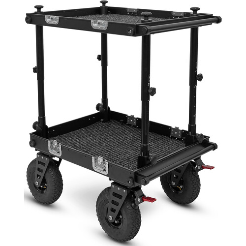 adicam MINI Film Cart with Height Adjustable Legs (Premium 10" Wheels, Silver Latches, 331 lb Load Capacity)