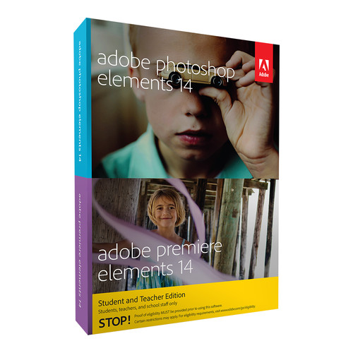 Adobe Photoshop Elements 14 and Premiere Elements 14 (DVD, Student & Teacher Edition)