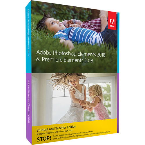 Adobe Photoshop Elements & Premiere Elements 2018 (Mac & Windows, Academic, Disc)