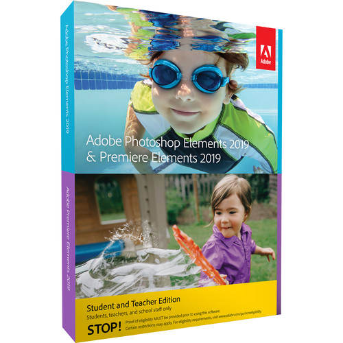 Adobe Photoshop Elements 2019 & Premiere Elements 2019 (DVD/Download Code, Mac and Windows, Student & Teacher Edition)