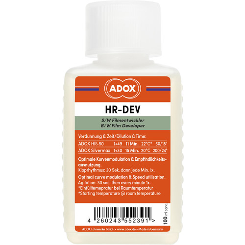 Adox HR-50 Film Developer (100mL) 633851 B&H Photo Video