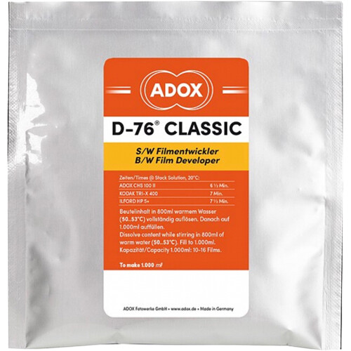 Adox D-76 Classic Film Developer (Powder, Makes 1L)