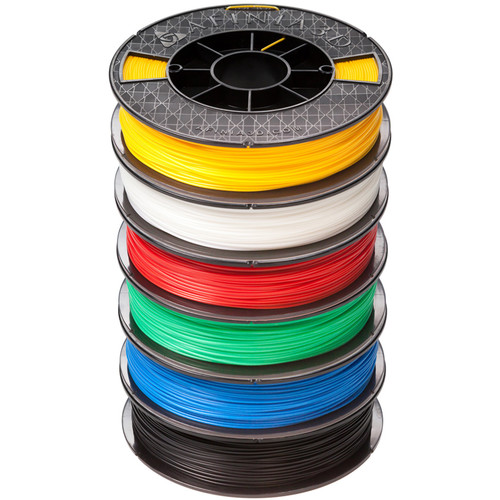 Afinia 1.75mm ABS Premium Plus Filament 6-Pack for H800, H480, & H479 3D Printers (6 x 500g, White, Red, Yellow, Blue, Green, Black)