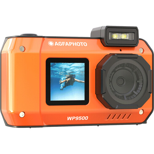 AgfaPhoto Realishot WP9500 Waterproof Dual-Screen Digital Camera (Orange)
