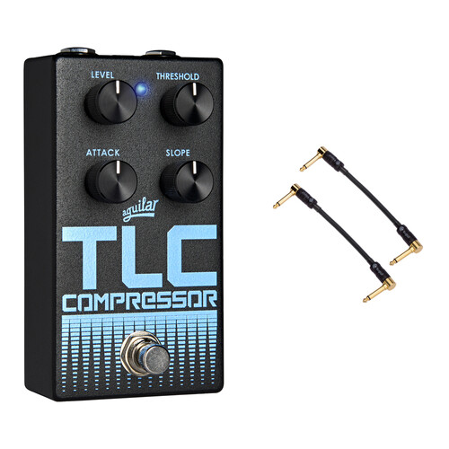 aguilar TLC Compressor Pedal Kit with Two 1/4" Male Right-Angle Patch Cables