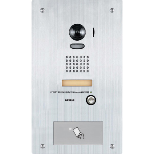Aiphone IS-IPDVF-HID Flush-Mount IP Video Door Station with HID Proximity Reader (Stainless-Steel)
