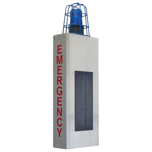 Aiphone IS Series IS-WBCE Stainless-Steel Wall Mount Box with Emergency Signage and Light Cage