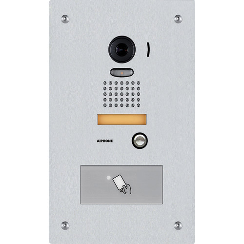 Aiphone JP Series Flush Mount Video Door Station with HID Proximity Card Reader
