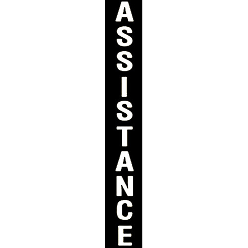 Aiphone "ASSISTANCE" Label Option for IS Series Modular Towers (White)