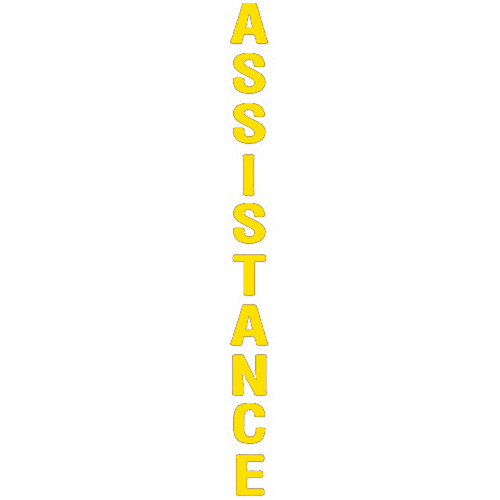 Aiphone "ASSISTANCE" Label Option for IS Series Modular Towers (Yellow)