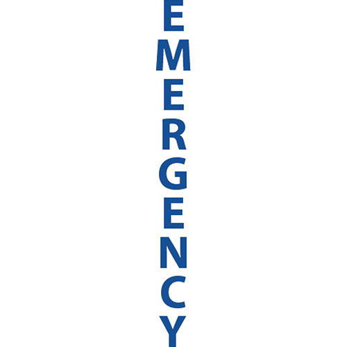 Aiphone "EMERGENCY" Label Option for IS Series Modular Towers (Blue)