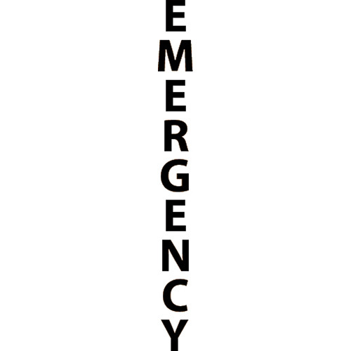 Aiphone "EMERGENCY" Label Option for IS Series Modular Towers (Black)